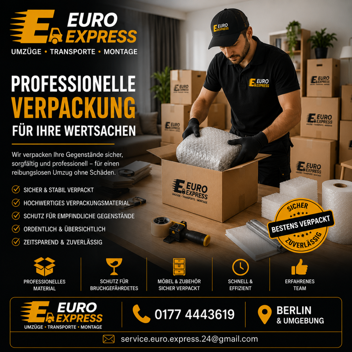 Professionelle Verpackung von Wertsachen für den Umzug