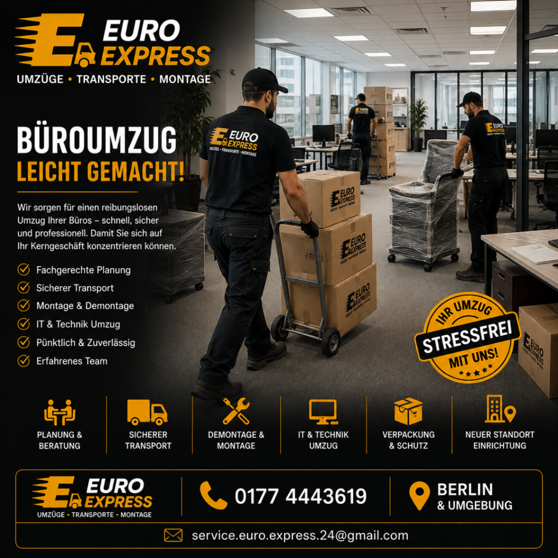 Büroumzug in Berlin durch EURO EXPRESS