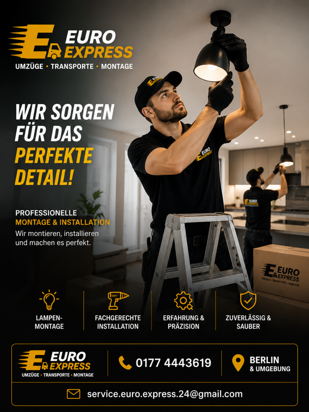 Lampenmontage und Installation durch EURO EXPRESS