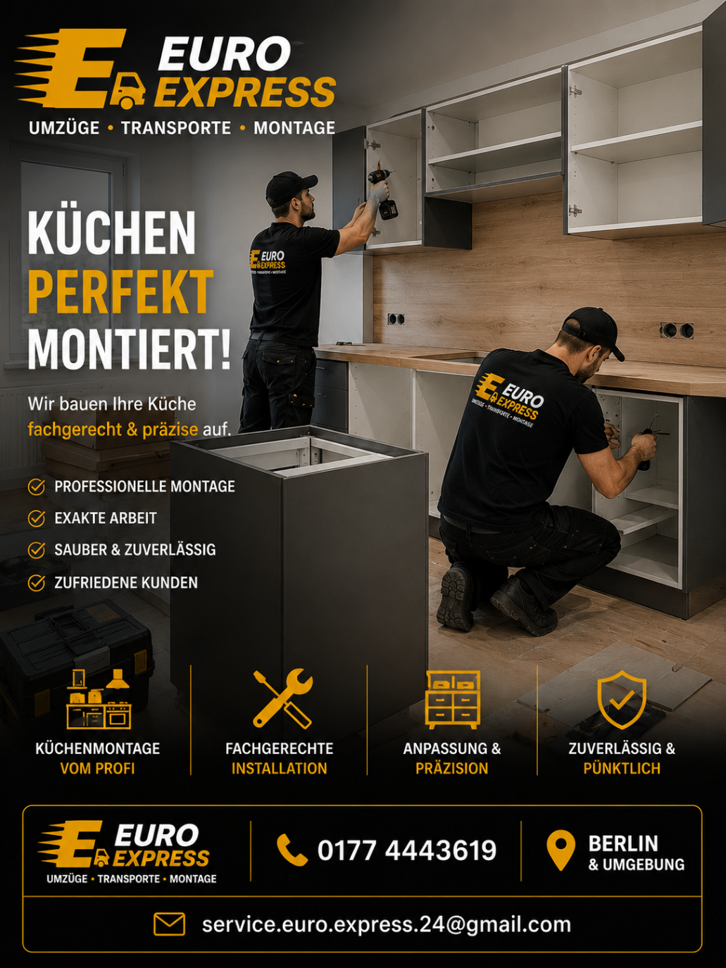 Küchenmontage vom Profi bei EURO EXPRESS Berlin